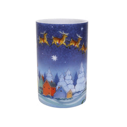 Santa in Sleigh Candle Sleeve - Country N More Gifts