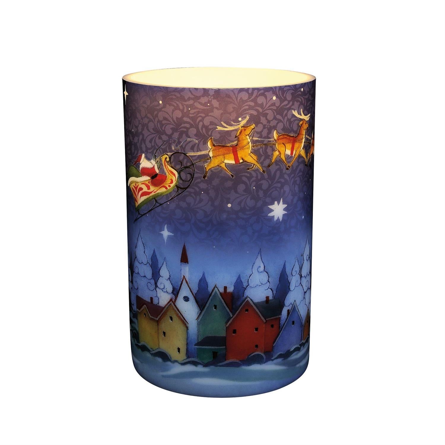 Santa in Sleigh Candle Sleeve - Country N More Gifts