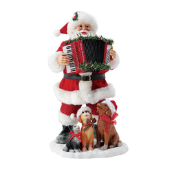 Buy Possible Dreams at CountryNMoreGifts.com Santa playing an instrument as Pets at his feet sing along 