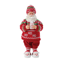 Buy Possible Dreams at CountryNMoreGifts.com Santa in his Comfy Outfit holding a cup of Hot Cocoa