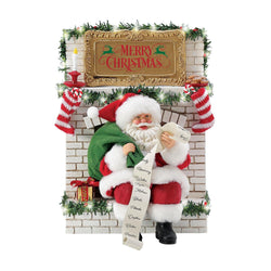 Buy Possible Dreams at CountryNMoreGifts.com Santa coming down the Chimney with his List in hand