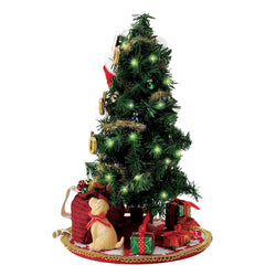 Buy Possible Dreams at CountryNMoreGifts.com Santa putting the Star on the Tree while his puppy watches