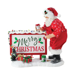 Buy Possible Dreams at CountryNMoreGifts.com Santa painting a lit billboard