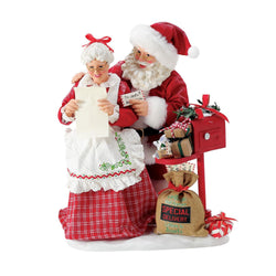 Buy Possible Dreams at CountryNMoreGifts.com Santa and Mrs Claus reading childrens letters they recieved 