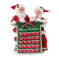 Buy Possible Dreams at CountryNMoreGIfts.com Santa and Mre Claus holding a Christmas  countdown calendar 