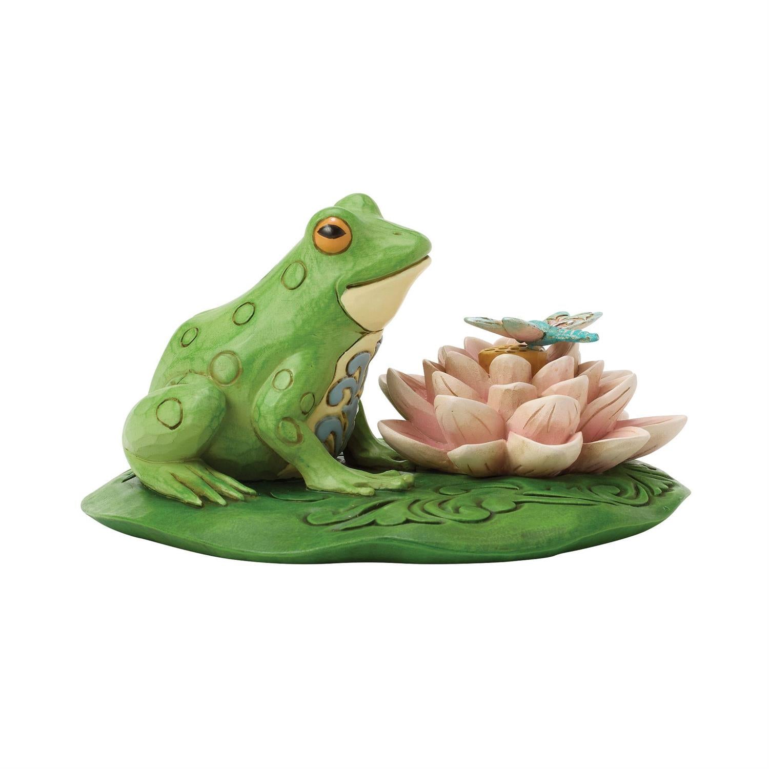 Lilypad Landing - Frog on Lilypad Figurine - Country N More Gifts