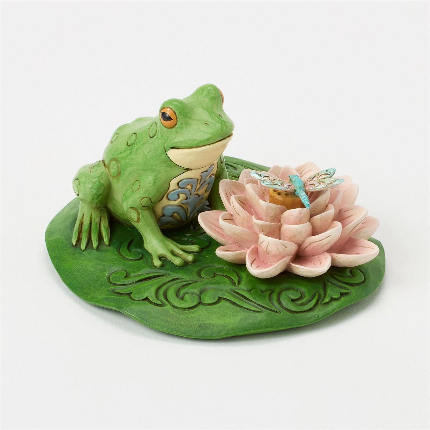Lilypad Landing - Frog on Lilypad Figurine - Country N More Gifts