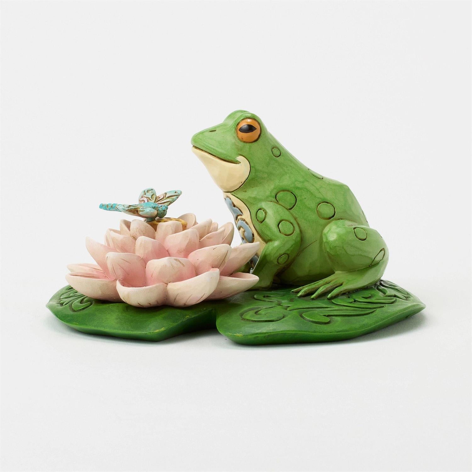 Lilypad Landing - Frog on Lilypad Figurine - Country N More Gifts