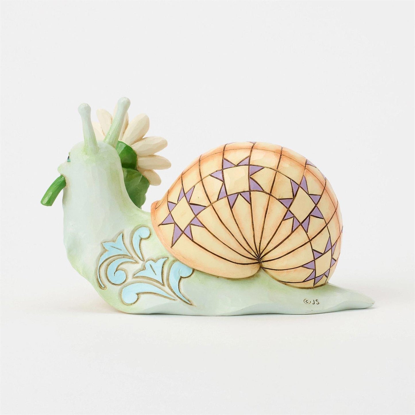 Snail with Daisy Flower Figurine - Country N More Gifts