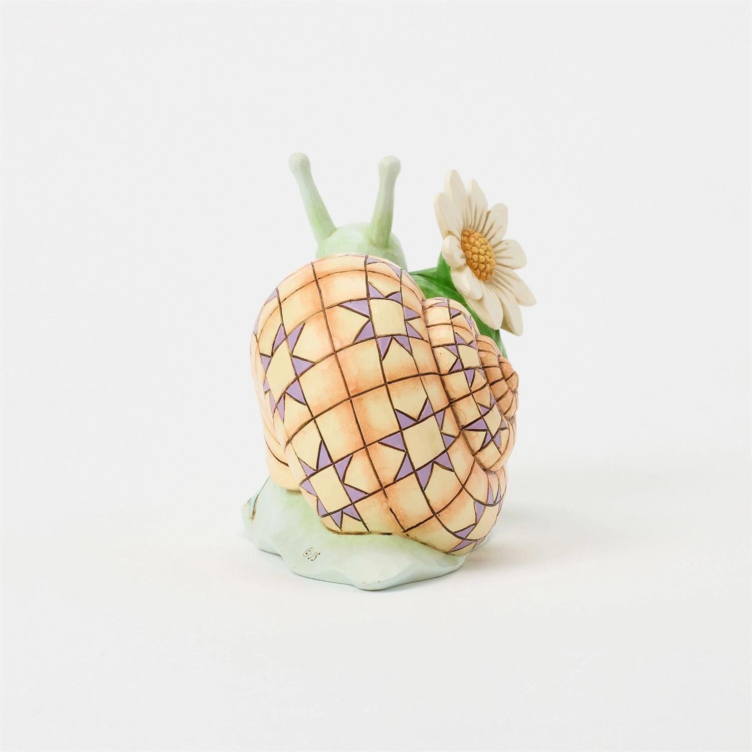 Snail with Daisy Flower Figurine - Country N More Gifts