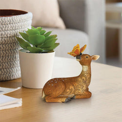 Deer with Butterfly Figurine - Country N More Gifts
