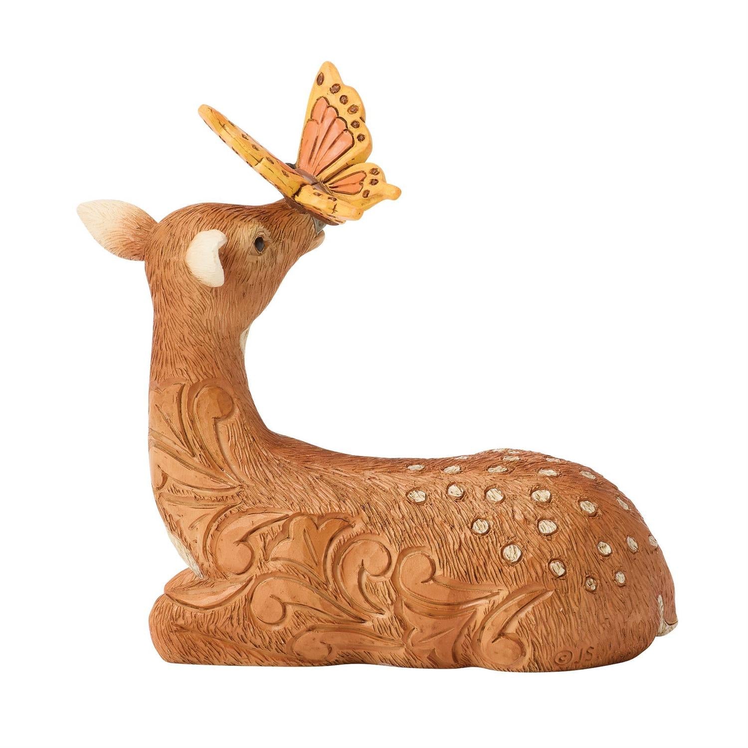 Deer with Butterfly Figurine - Country N More Gifts