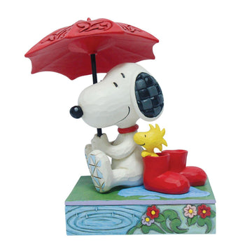 Just a Rainy Day - Snoopy Holding Umbrella - Country N More Gifts