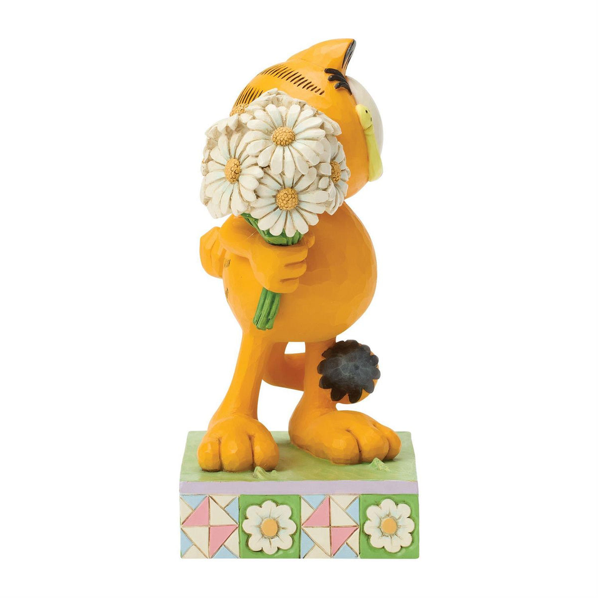Garfield holding a Bouquet of Daisies