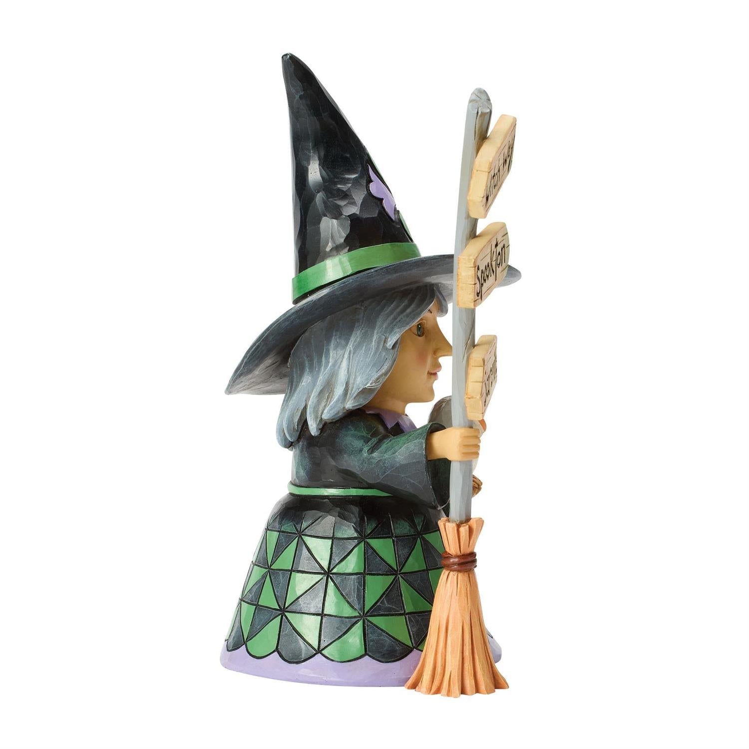 Witch Way - Good Witch Next to Broom Sign - Country N More Gifts