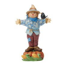 Hay! Fall is Here - Scarecrow Standing on Pumpkin