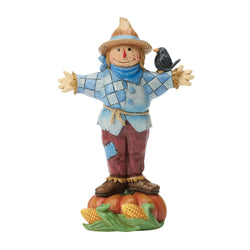 Hay! Fall is Here - Scarecrow Standing on Pumpkin - Country N More Gifts