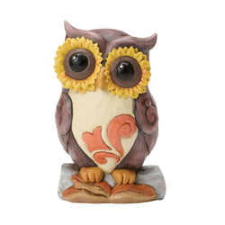 Owl on Log Mini Figurine - Country N More Gifts