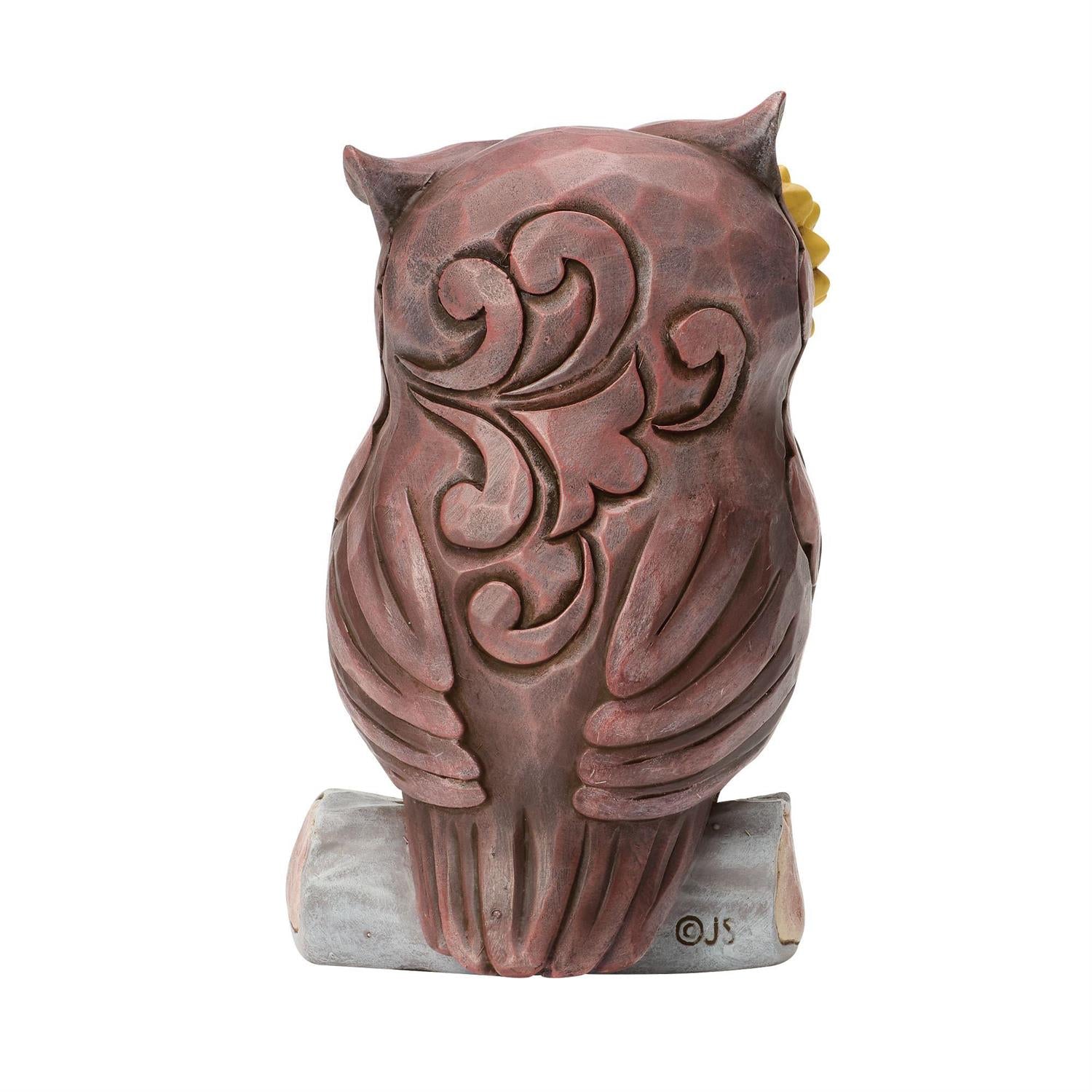 Owl on Log Mini Figurine - Country N More Gifts