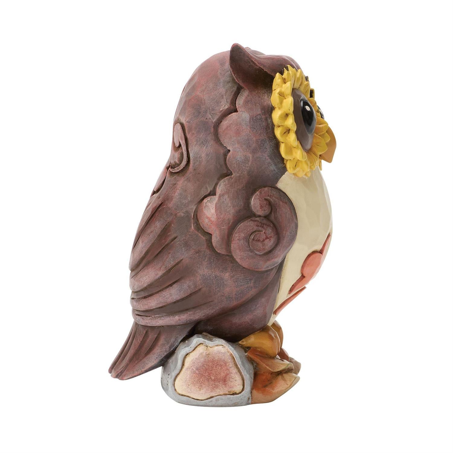 Owl on Log Mini Figurine - Country N More Gifts