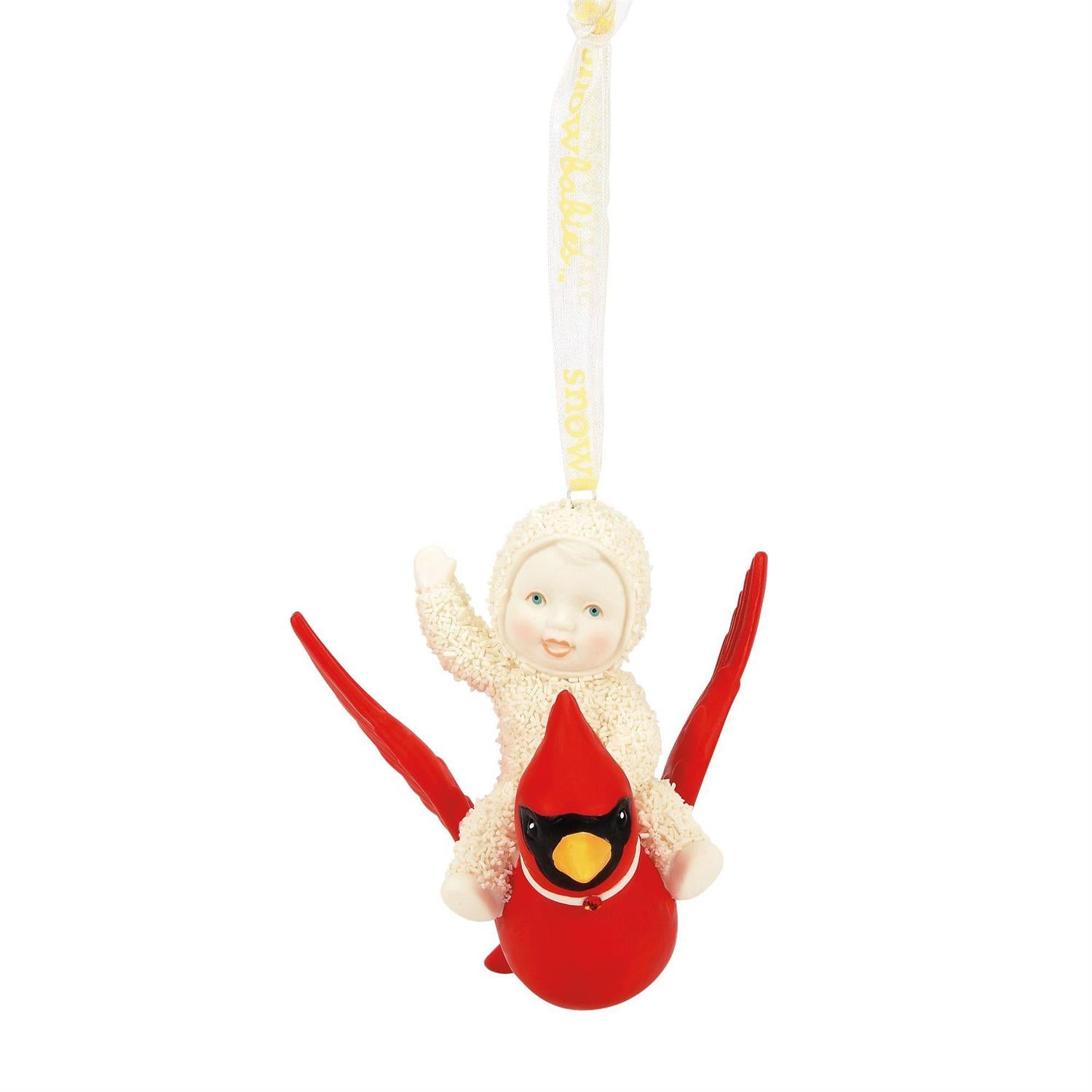 Buy Snowbabies at CountryNMoreGifts.com Snowbaby on a Cardinal Ornament