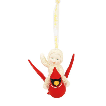 Buy Snowbabies at CountryNMoreGifts.com Snowbaby on a Cardinal Ornament