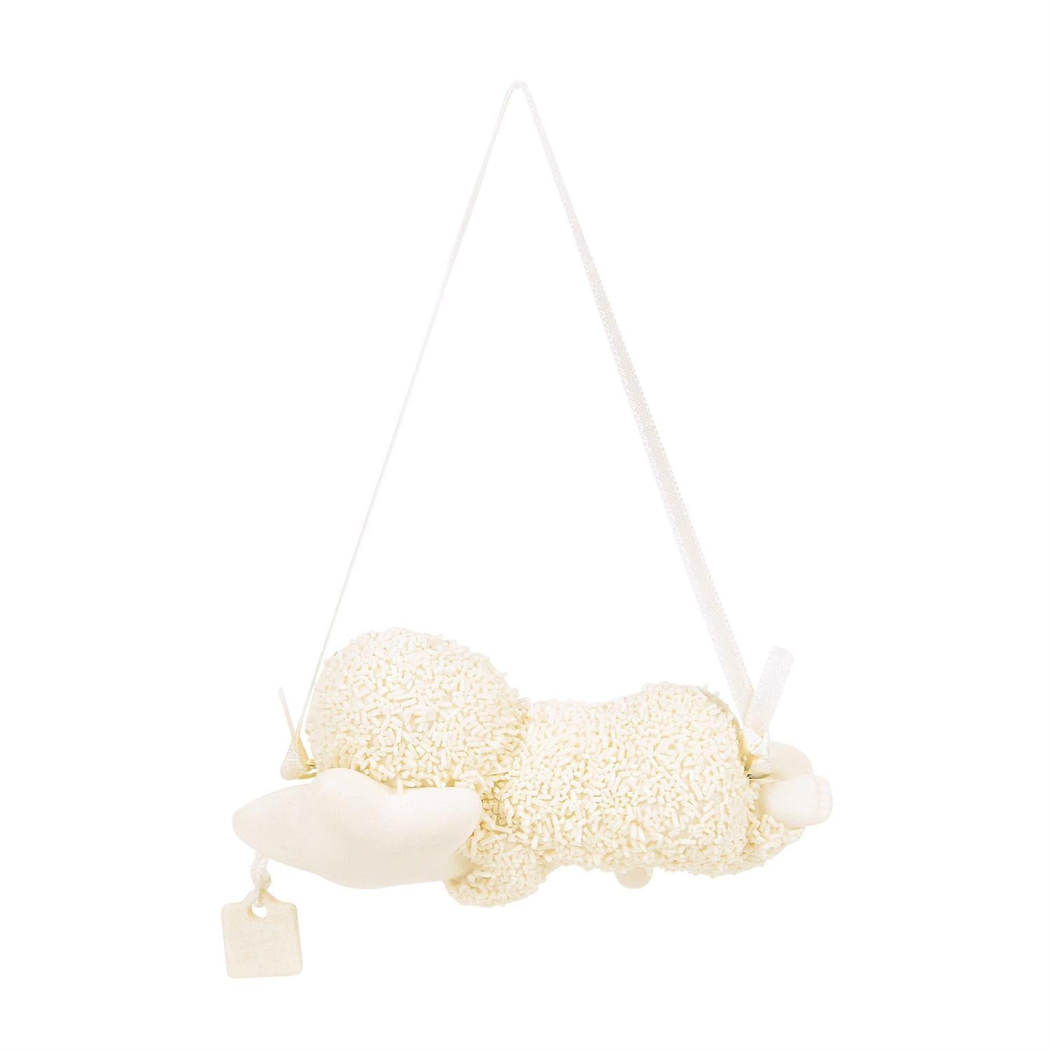 Buy Snowbabies at CountryNMoreGifts.com Snowbaby sleeping on a pillow holding a Teddy Bear Ornament