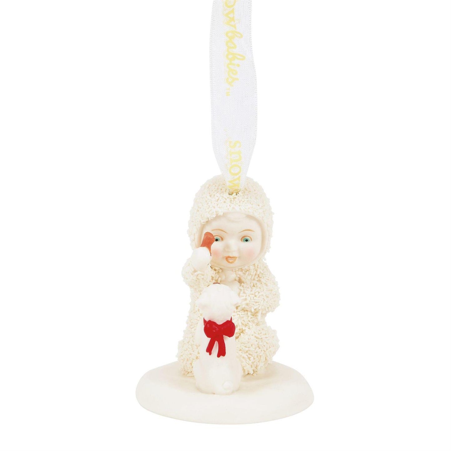 Buy Snowbabies at CountryNMoreGifts.com Snowbaby giving his new dog a Treat Ornament