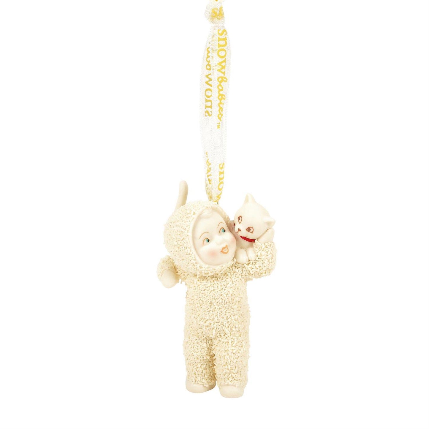 Buy Snowbabies at CountryNMoreGifts.com Snowbaby with Cat on shoulder Ornament