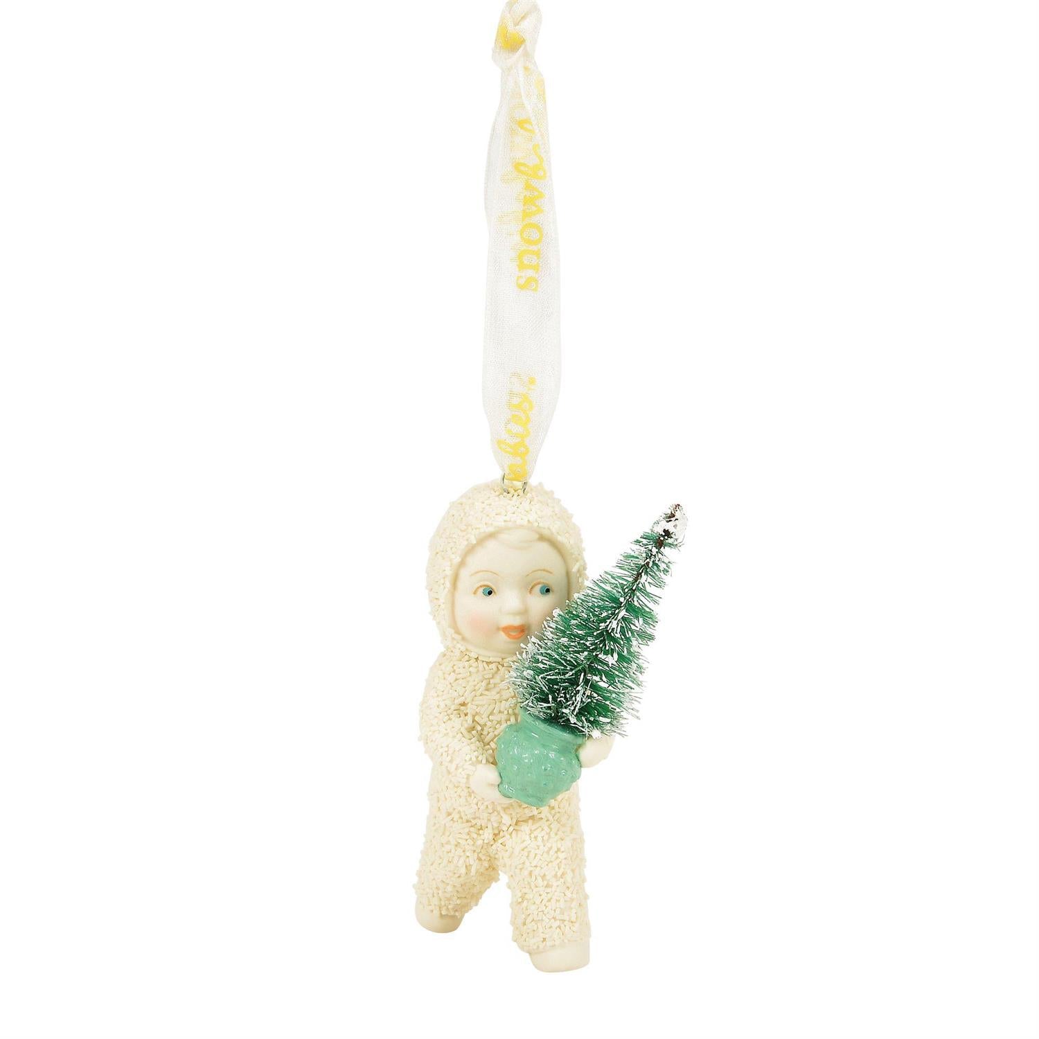 Buy Snowbabies at CountryNMoreGifts.com Snowbaby holding a Tree Ornament