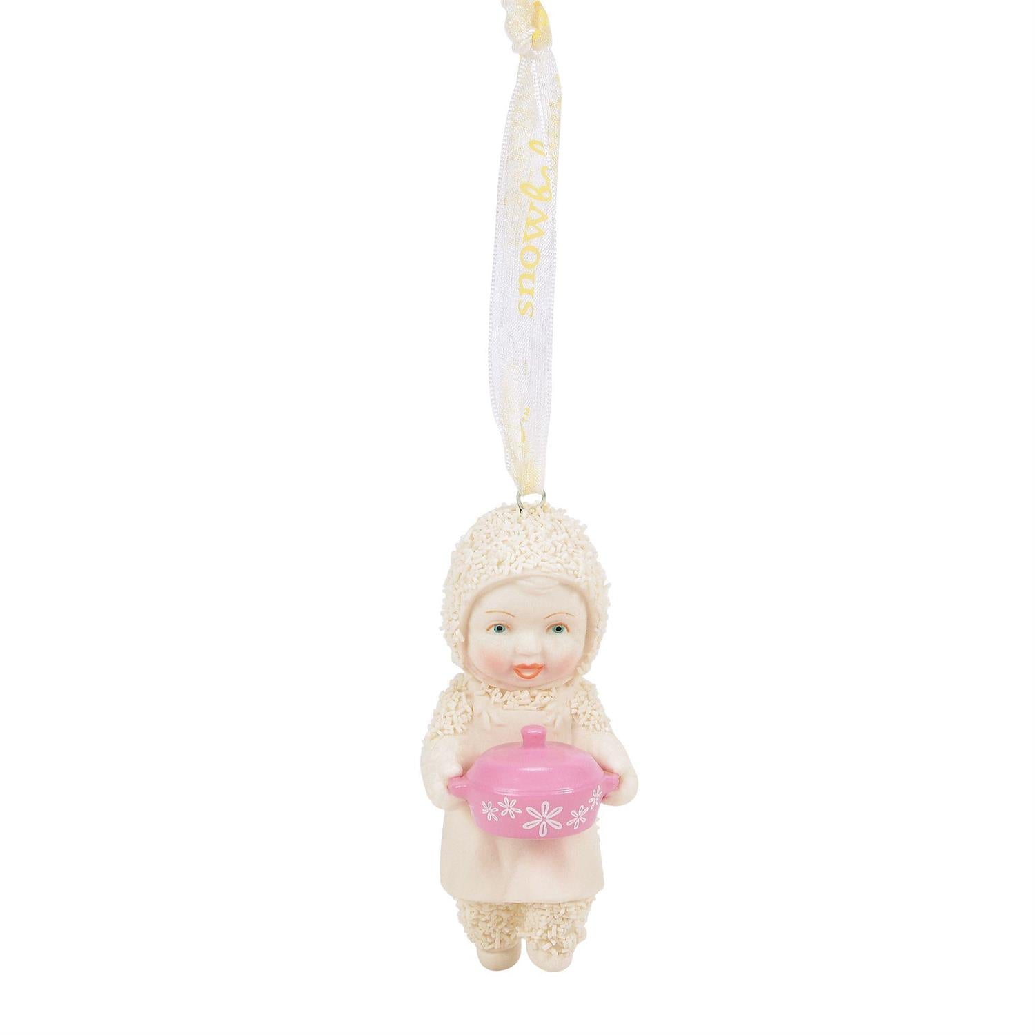 Buy Snowbabies at CountryNMoreGifts.com Snowbaby sharing a Casserole Ornament