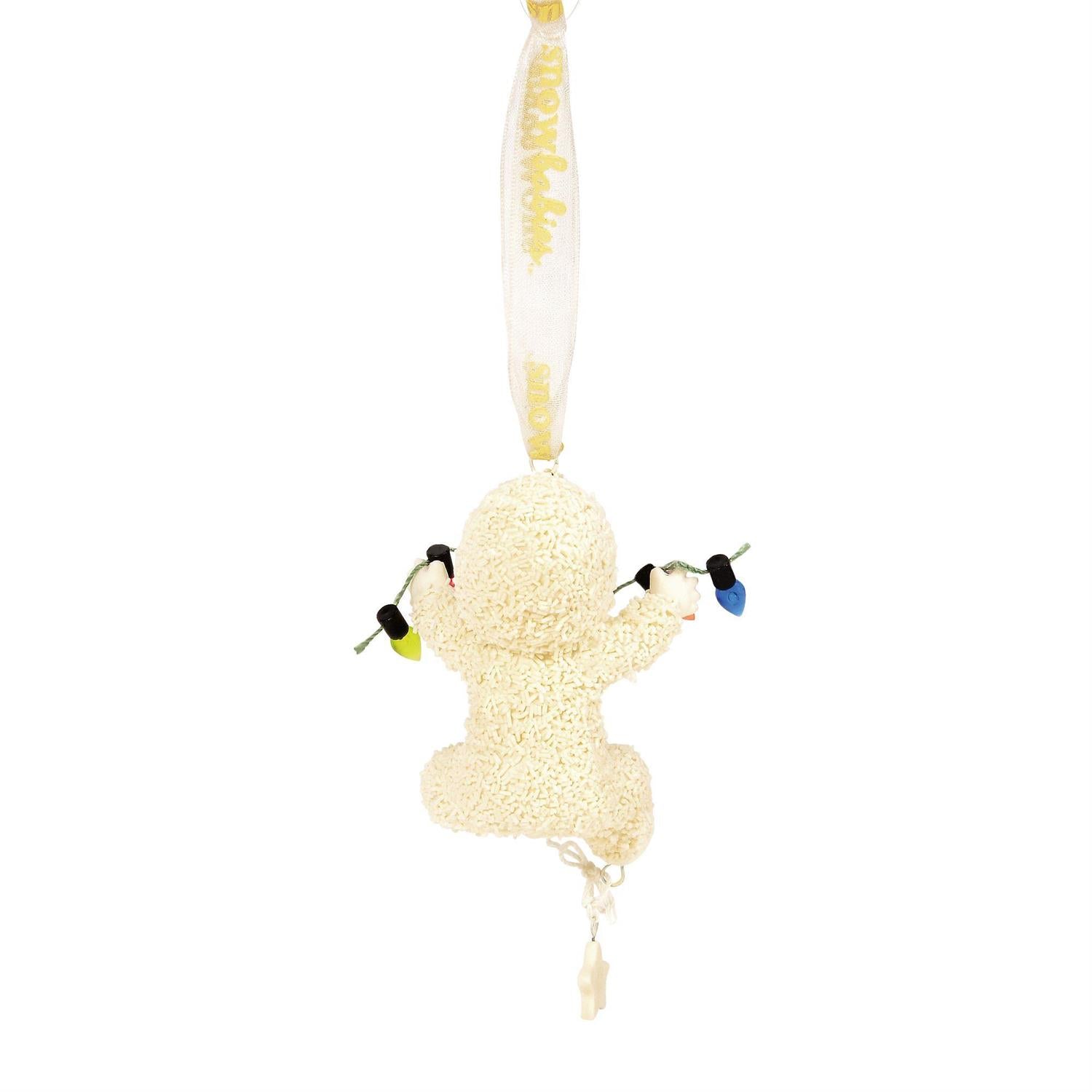 Buy Snowbabies at CountryNMoreGifts.com Snowbaby holding a string of lights Ornament