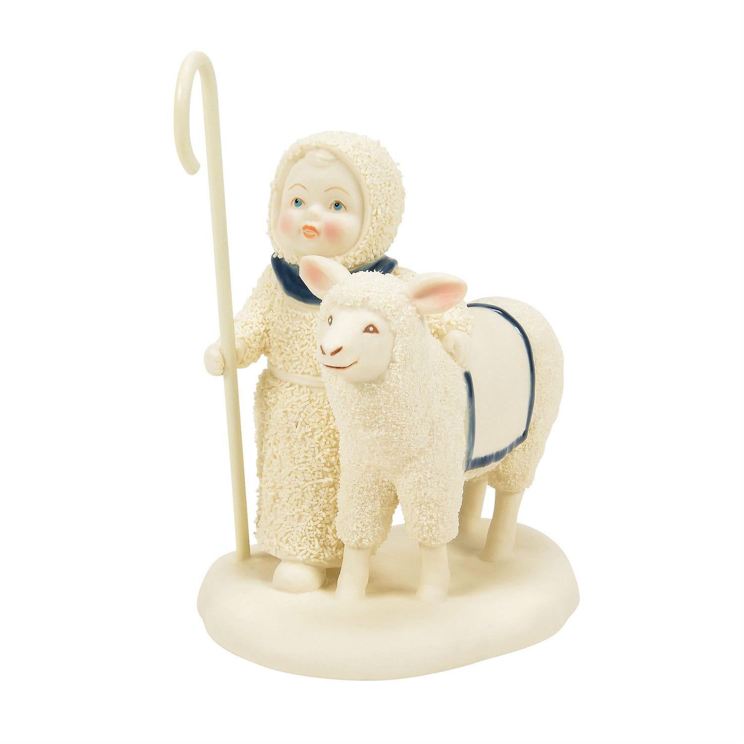 Buy Snowbabies at CountryNMoreGifts.com Snowbaby holding a Staff standing next to a Sheep