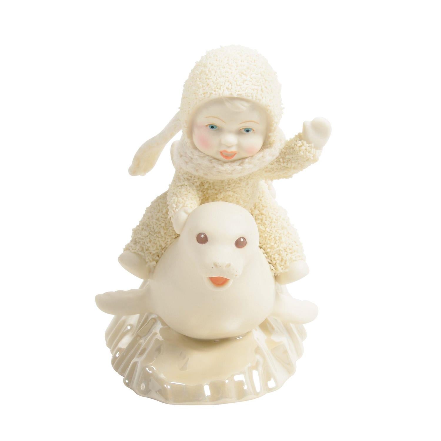 Buy Snowbabies at CountryNMoreGifts.com Snowbaby on the back of a Seal 