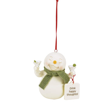 Drink Happy Thoughts Ornament - Country N More Gifts