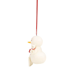 Buy Snowpinions at CountryNMoreGIfts.com Snowpinion holding a Cat Ornament