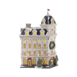 Buy Department 56 at COuntryNMoreGifts.com Wescot Hotel with a Wreath on the front