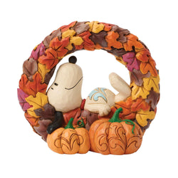 Buy Jim Shore at CountryNMoreGifts.com Snoopy laying in a Wreath of Leaves