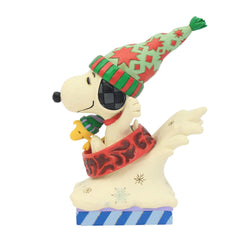Buy Jim Shore Snoopy and Woodstock sledding in a dog bowl