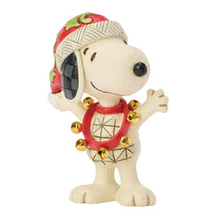 Buy Jim Shore at CountryNMoreGifts.com Snoopy with a Santa Hat on and wearing a collar of Bells