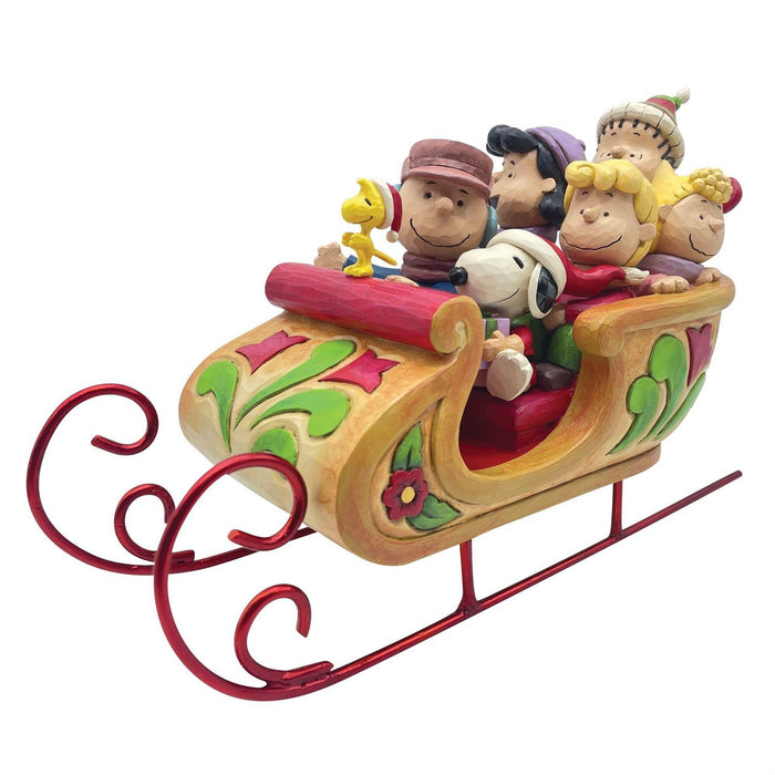 A Sleigh Ride to Remember - Snoopy and Friends in Sleigh