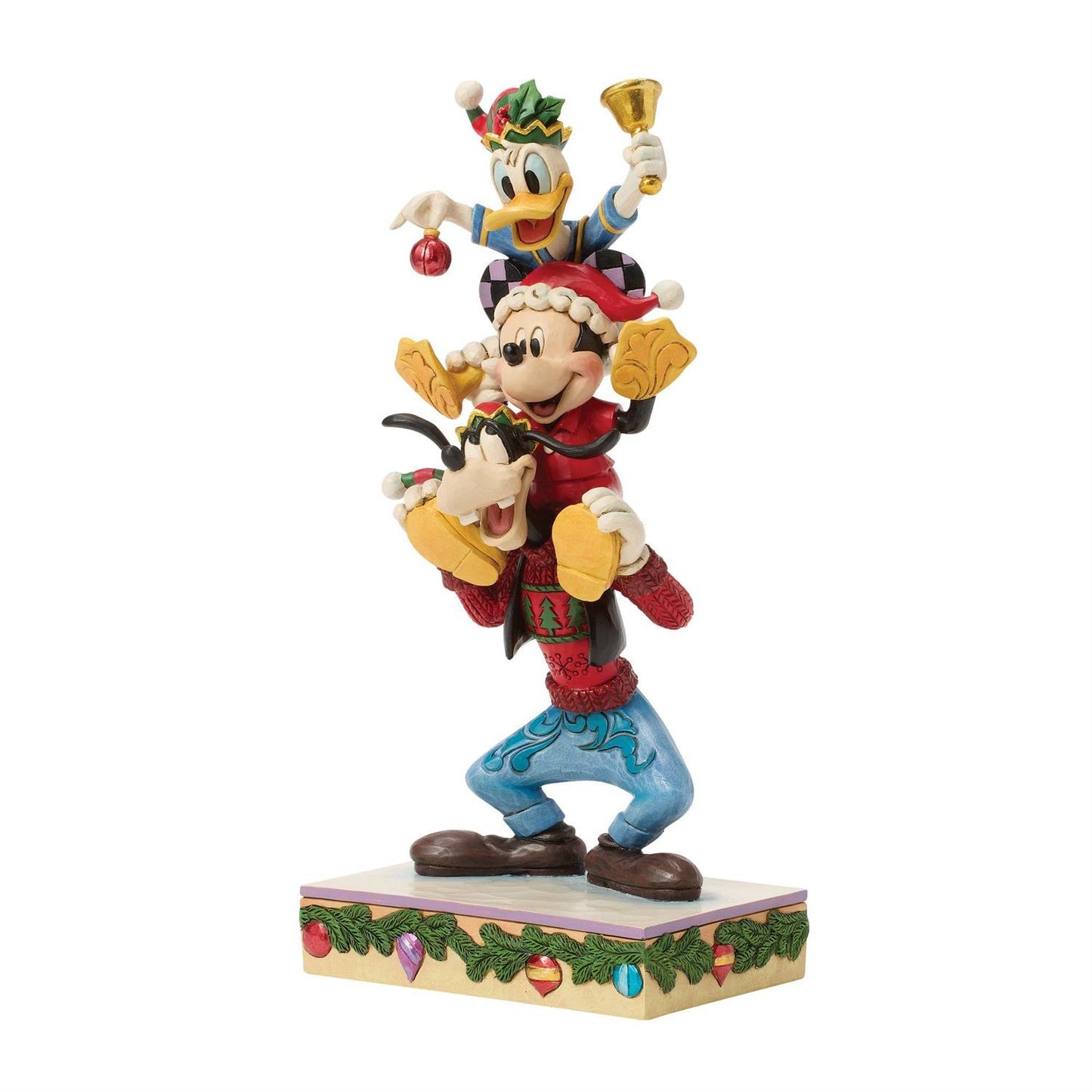 A Holiday Pile Up - Mickey Donald Goofy Stacked - Country N More Gifts