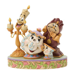 Buy Jim Shore at CountryNMoreGifts.com Lumiere, Mrs. Potts, Chip and Cogsworth off Beauty and the Beast