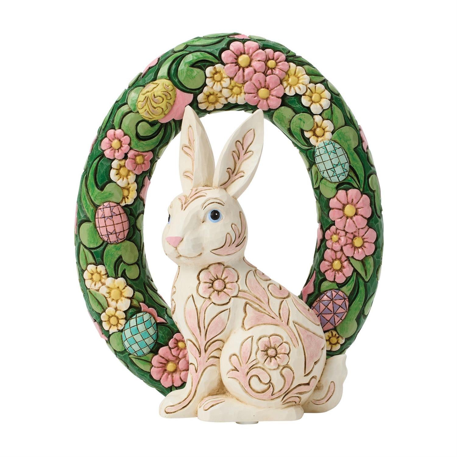 Floral Bunny Wreath - Country N More Gifts