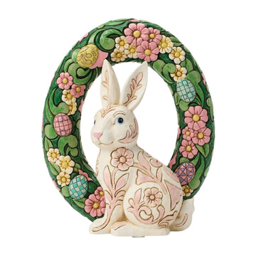 Floral Bunny Wreath - Country N More Gifts