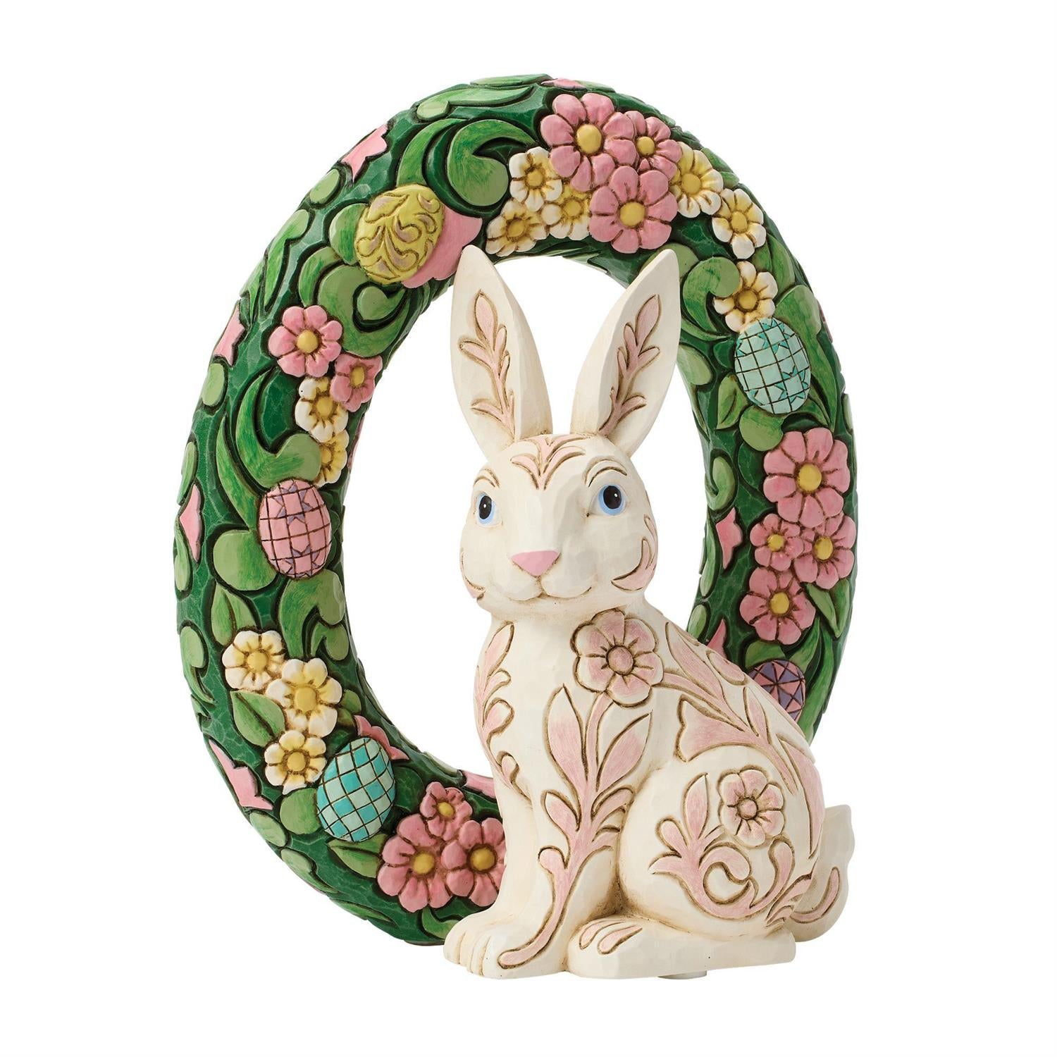 Floral Bunny Wreath - Country N More Gifts