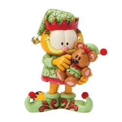 Buy Jim Shore at CountryNMoreGIfts.com Garfield and his Teddy Bear Pooky dressed as Elfs