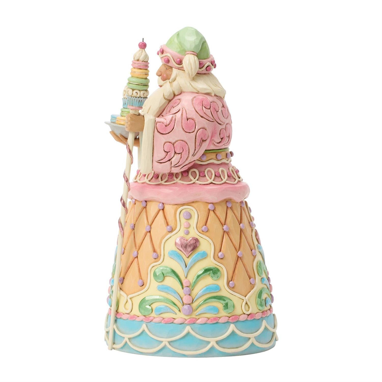 Santa's Sweet Indulgence - Sweets Santa Macaron Staff Figurine - Country N More Gifts