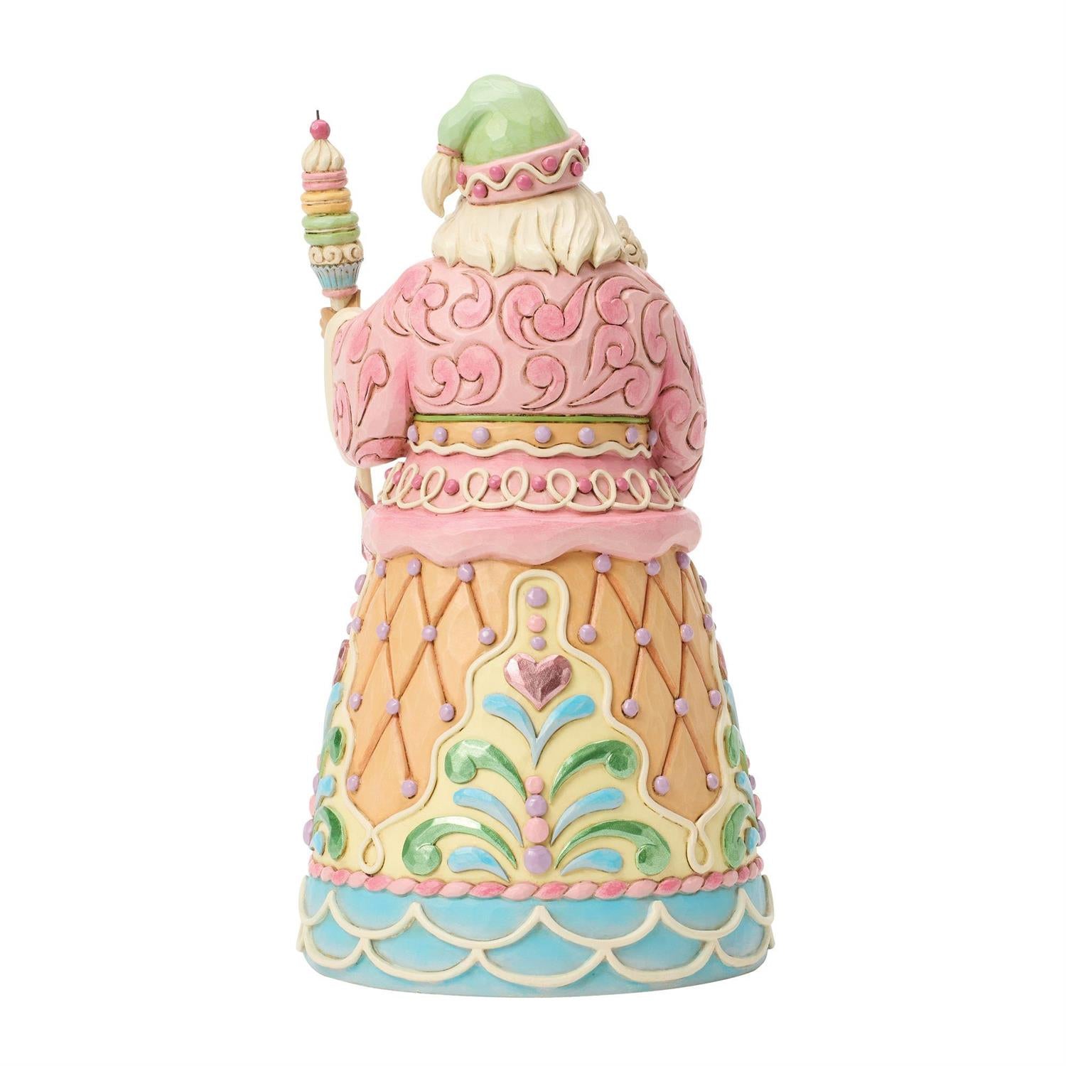 Santa's Sweet Indulgence - Sweets Santa Macaron Staff Figurine - Country N More Gifts
