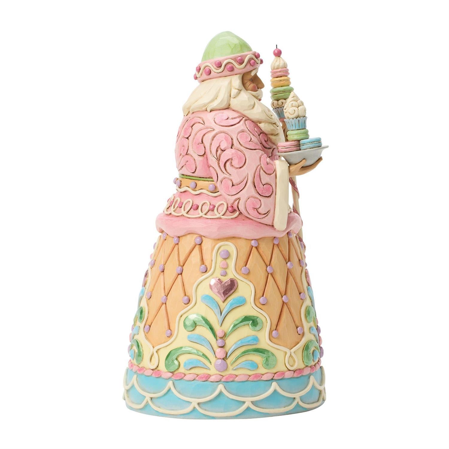Santa's Sweet Indulgence - Sweets Santa Macaron Staff Figurine - Country N More Gifts